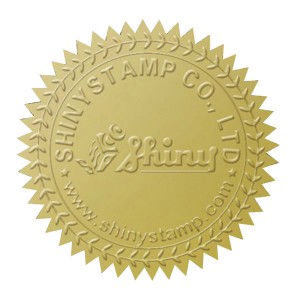 Αυτοκόλλητα SHINY για Ανάγλυφη Σφραγίδα Φ50mm Χρυσό CS-1